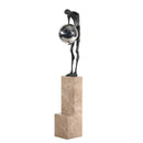 Abstract black & gold gymnast metal handicraft figure living room decor