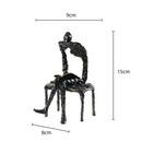 Abstract black & gold gymnast metal handicraft figure living room decor