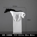 Abstract black & gold horse sculpture – living room figurine