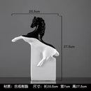 Abstract black & gold horse sculpture – living room figurine