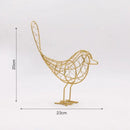 Abstract black iron bird figurines living room woven sculpture