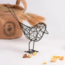 Abstract black iron bird figurines living room woven sculpture