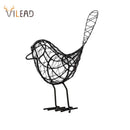 Abstract black iron bird figurines living room woven sculpture