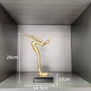 Abstract black metal gymnast statue desk ornament living room decor