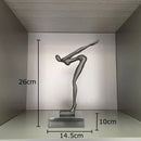 Abstract black metal gymnast statue desk ornament living room decor
