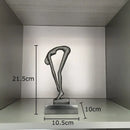 Abstract black metal gymnast statue desk ornament living room decor