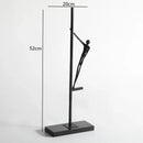 Abstract black metal sports figure sculpture living room decor