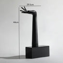 Abstract black metal sports figure sculpture living room decor