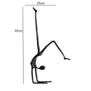 Abstract black metal sports figure sculpture living room decor