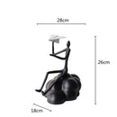 Abstract black resin paper airplane cloud figurine living room decor