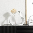 Abstract black resin ring sculpture – living room home decor