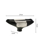 Abstract black & silver decorbites elliptic resin flower pot living room