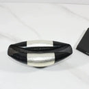 Abstract black & silver decorbites elliptic resin flower pot living room