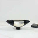 Abstract black & silver decorbites elliptic resin flower pot living room