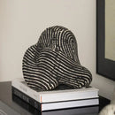 Abstract black & white geometric stone rockery – living room sculpture