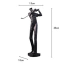 Abstract black & white golf player sculpture living room decor