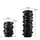 Abstract black & white irregular bumps resin vase living room decor