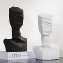 Abstract black & white resin decoration geometric living room sculpture