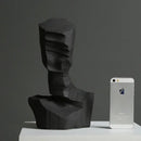 Abstract black & white resin decoration geometric living room sculpture