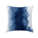 DecorBites™ Blue Ink Gold Edge Geometric Cushion Cover - Polyester Throw Pillow Case