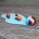 DecorBites™ Blue Liquid Ornaments Abstract Crafts Desk Sculpture Room Decoration