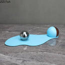 DecorBites™ Blue Liquid Ornaments Abstract Crafts Desk Sculpture Room Decoration