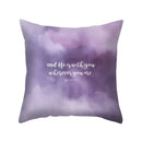 DecorBites™ Blue Purple Polyester Pillow Case Throw Pillow Cover for Home Office Bedroom Sofa