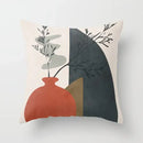 Abstract botanical earthy decorative pillowcase living room cushion cover