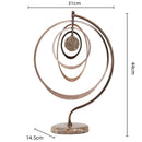 Abstract bronze geometric sphere pendant sculpture living room decor