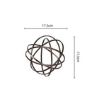 Abstract bronze geometric sphere pendant sculpture living room decor