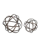 Abstract bronze geometric sphere pendant sculpture living room decor