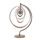 Abstract bronze geometric sphere pendant sculpture living room decor