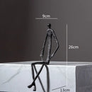 Abstract bronze metal human sculpture set living room decor