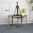 Abstract bronze metal human sculpture set living room decor