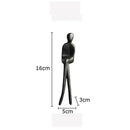 Abstract bronze sculpture set living room gold plated figure decor