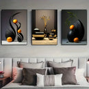 Abstract Canvas Print Set 3D Sculpture Art
