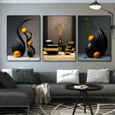 Abstract Canvas Print Set 3D Sculpture Art