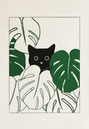 Abstract Cat Canvas Wall Art