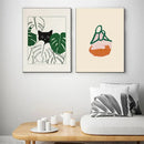 Abstract Cat Canvas Wall Art