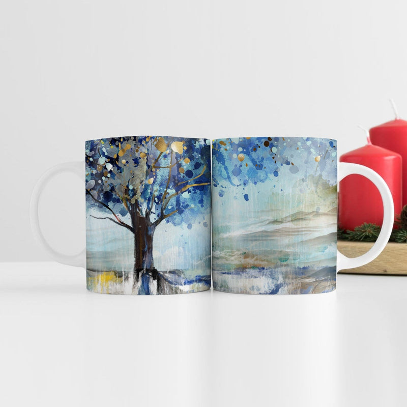 Abstract Cedar Mug