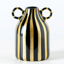 Abstract Ceramic Hydroponic Vase Black