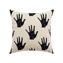 Abstract cream & black embroidered cotton cushion cover living room