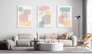 Abstract Design Set of 3 Prints Modern Wall Art Modern Artwork