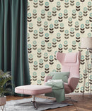 Abstract Floral Pattern Wallpaper