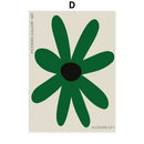 Abstract Flowers Wall Art Canvas