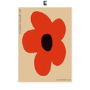 Abstract Flowers Wall Art Canvas