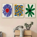Abstract Flowers Wall Art Canvas