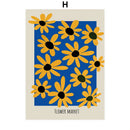 Abstract Flowers Wall Art Canvas