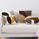 Abstract geometric earthy tone cushion cover living room decor