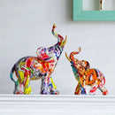 Abstract geometric elephant resin art statue living room decor
